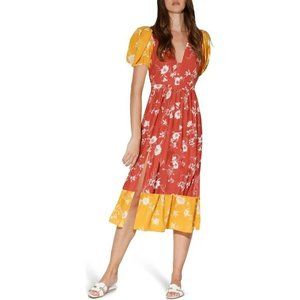 Cara Floral Colorblock Mini Dress WALTER BAKER Size Medium‎